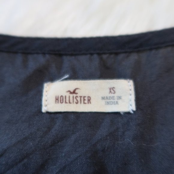 Charcoal Hollister Blouse with embellishments - Picture 5 of 6